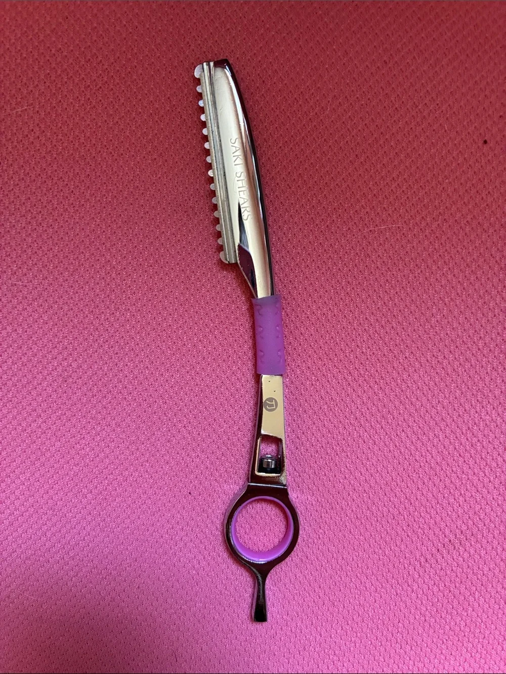 Pink Iridescent Grooming Scissors and Razor Set. Never touched one hair!